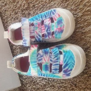 Kids girls size 10 tie dye sneaker shoes